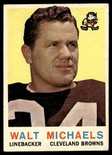 1959 Topps Card Football Walt Michaels Cleveland Browns #26 EX