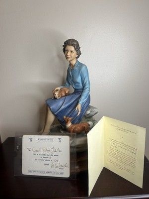 Capo Di Monte Queen s Silver Jubilee Figur Limited Edition 4/100+ Zertifikat