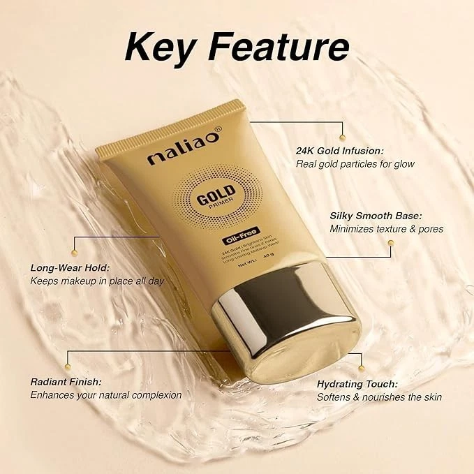 Maliao 24K Gold Gel Primer 40ml - Luxe Makeup Base für strahlende Haut - Bild 4 von 4