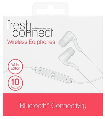Fresh Connect Wireless Bluetooth Kopfhörer White Edition 10 Meter Reichweite Neu