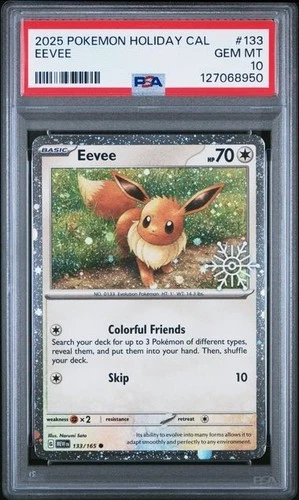 POKEMON EEVEE 2025 HOLIDAY CALENDAR #133 PSA 10