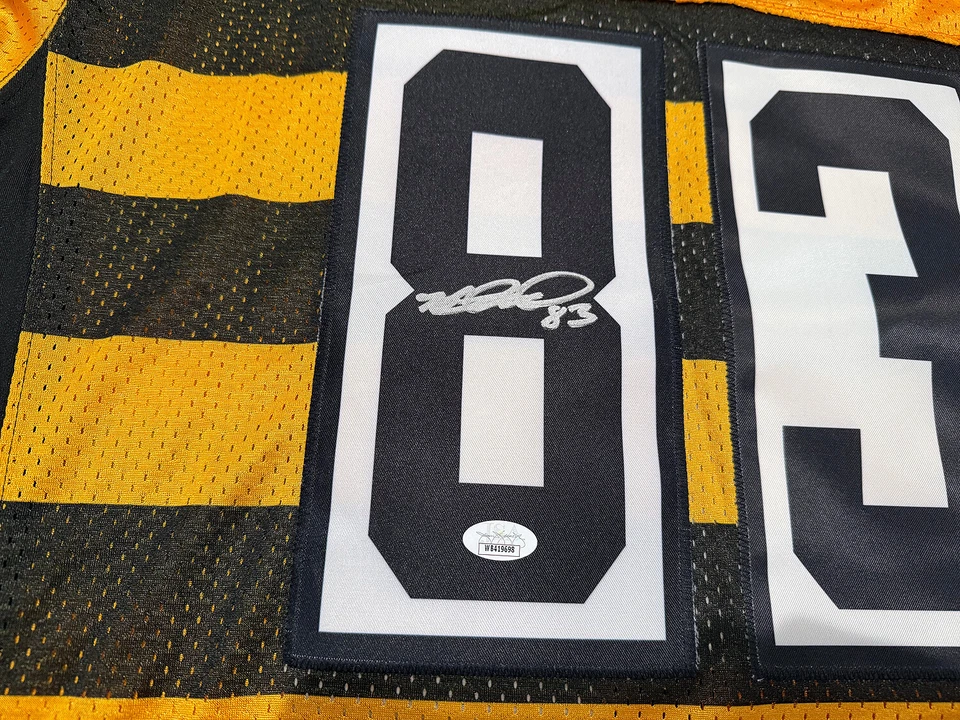 Camiseta de fútbol americano HEATH MILLER Pittsburgh Steelers firmada con autógrafo certificado de autenticidad JSA XL Foto 2 de 2