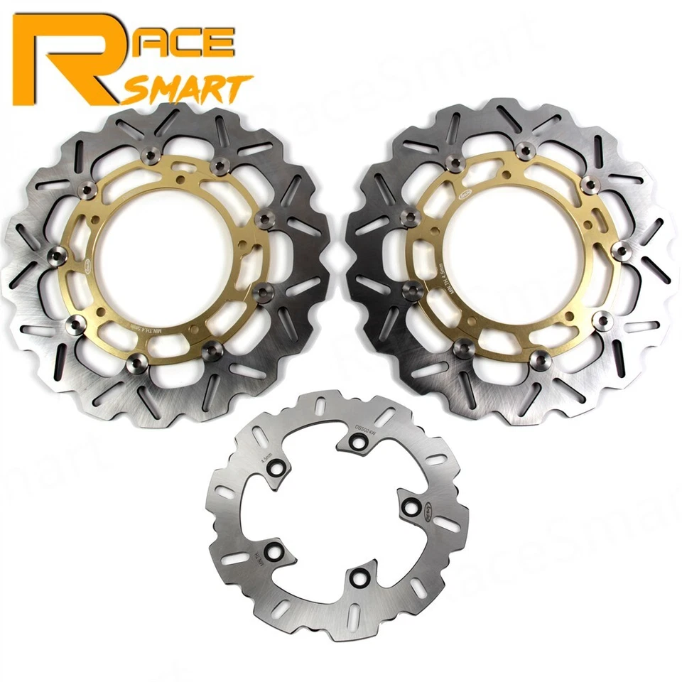 Front Rear Brake Discs Rotors Pads For Yamaha YZF R1 2007 - 2014 2013 2012 2011 - Image 2 of 4