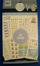 The Happy Planner TEACHER ICONS Value Sticker Book Pack 737 Pcs MAMBI Create 365