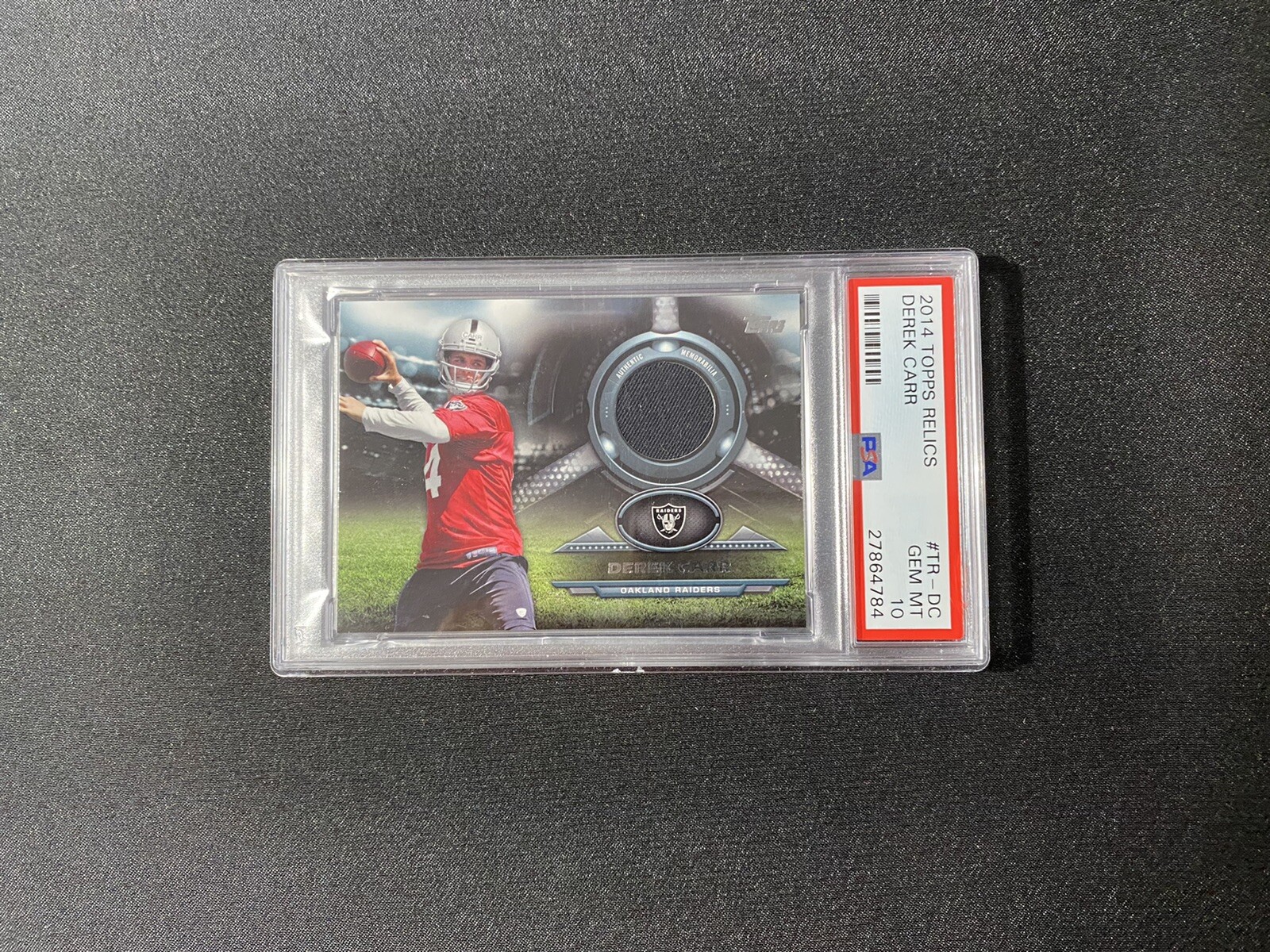 Derek Carr Topps Relics #TRDC Base
