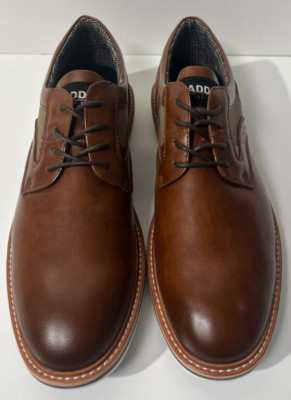 Madden Men's 12 Vypper Mixed Media Leather Derby Dress Shoe Cognac Brown 580120