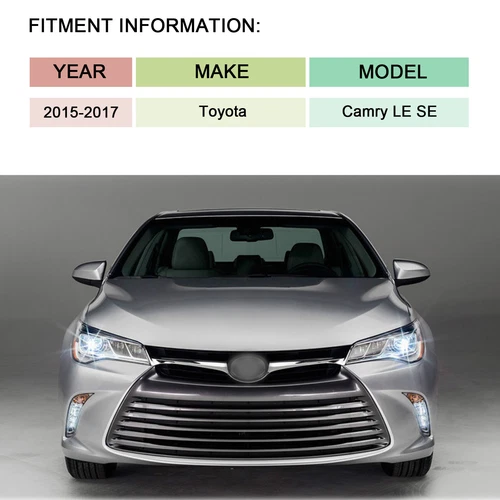 Headlights For 2015 2016 2017 Toyota Camry LE SE XLE XSE Projector Headlamp Pair - Picture 9 of 24