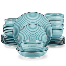 vancasso BONBON 24pc Dinner Set Dinnerware Porcelain Plates Bowls Set for 6