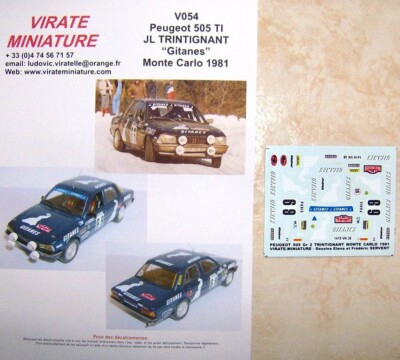 Tip Top – CB Com Kit – Peugeot 505 TD Rallye Monte Carlo 1981 – 1/43 – Monté