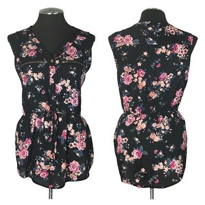 Rue 21   Sleeveless Floral Button Front Top   Large