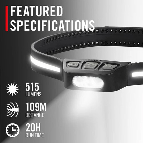 Coast LHS500R 500 Lumen Waterproof Rechargeable LED Headlamp - 360-Degree Safety - Picture 2 of 13
