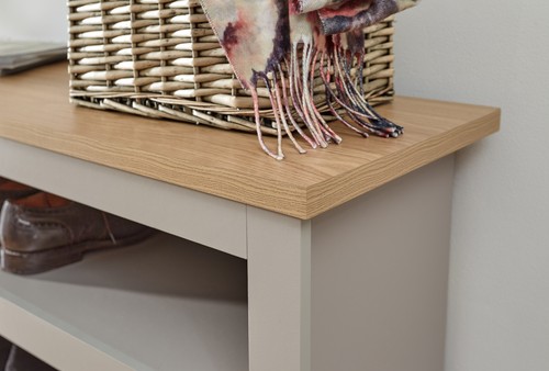 Lancaster Simple Shoe Bench Hallway Bedroom Storage Rack Bench Seat Grey - Picture 3 of 9