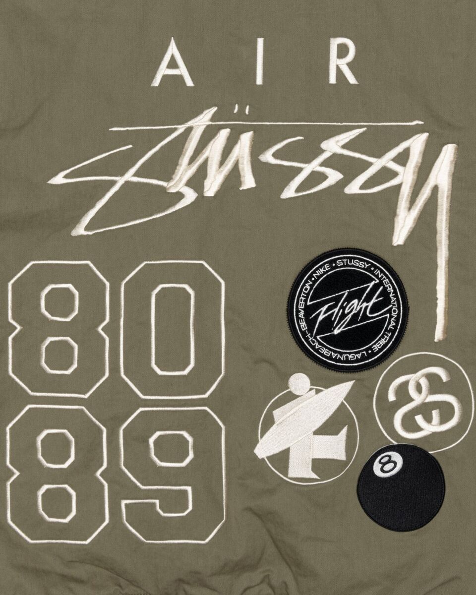 Stussy X Nike Reversible Varsity Jacket 2colors Black Olive Size