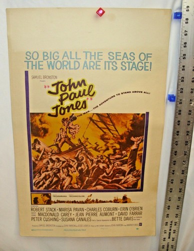 JOHN PAUL JONES ORIGINAL MOVIE POSTER ROBERT STACK 1959 ADVENTURE