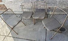 VTG Mid Century 1950s Set of 4 Hamilton Cosco Folding Chairs *See Description