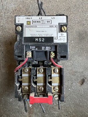 Square D 8536SAO12V02S 3-Pole NEMA 00 Starter, 9A (110/120V)