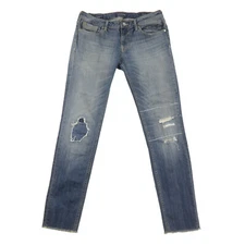 VIGOSS The Thompson Tomboy Jeans Womens 27 Distressed Medium Blue Denim