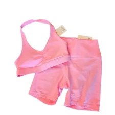 WIlo the Label 2pk Ruch Halt Short Pink Set NEW Size Small