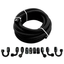 OSIAS Nylon Braided Fuel Line 6AN-8AN-10AN Oil/Gas/Fuel Hose End Fittings Kit