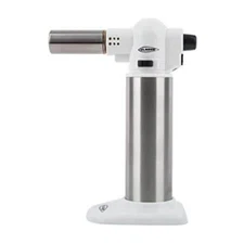 Big Buddy Turbo Torch Lighter – 7" Refillable Butane Torch | White
