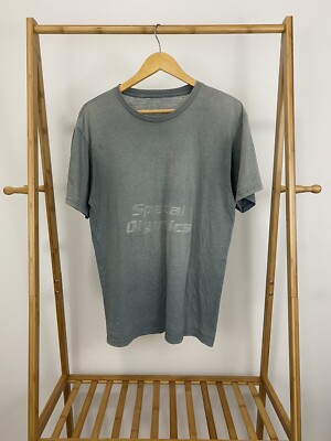 Y2K Special Olympics Sun Faded Gradient Thin Burn Out Soft T-Shirt Size L