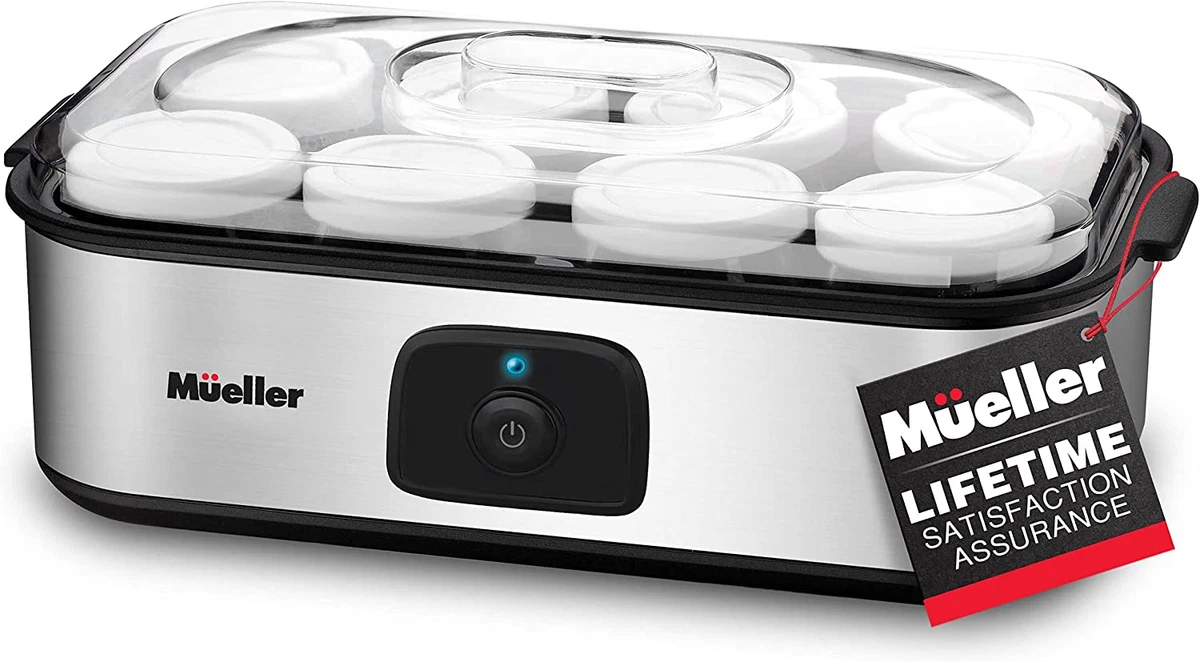 Mueller Yogurt Maker Greek Yogurt Machine with 8 Glass Jars Lids