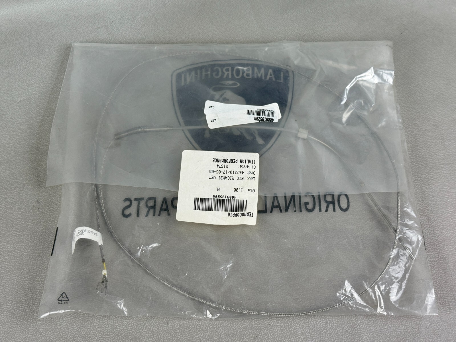 BRAND NEW! LAMBORGHINI GALLARDO MURCIELAGO GENUINE THERMOCOUPLE OEM 400919529A