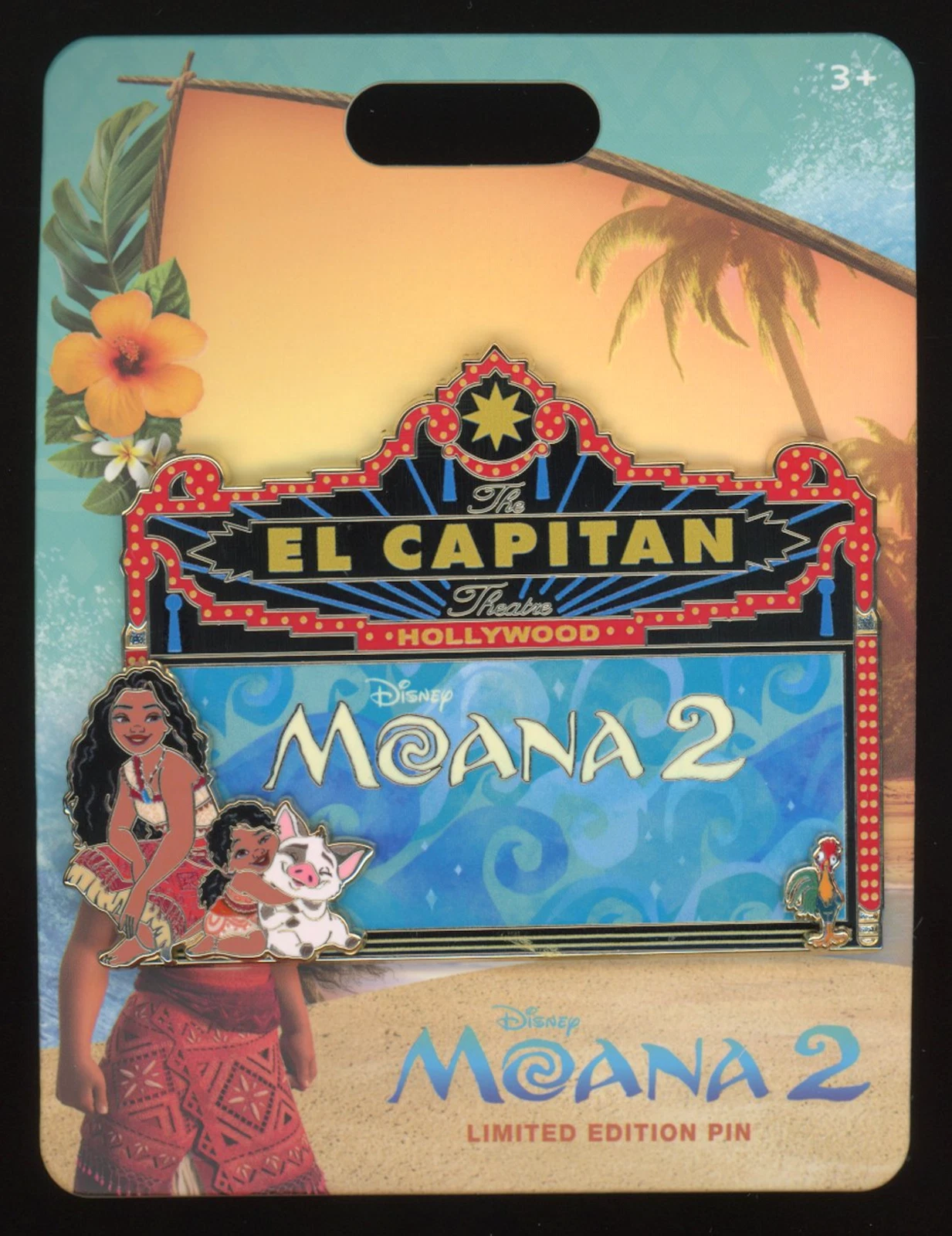 NEW DSF DSSH El Capitan Marquee Moana 2 Pua Simea Hei Hei LE 400 Disney Pin