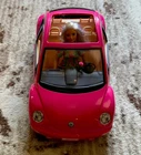 Vintage 2000 Barbie VW Volkswagen Beetle Bug Hot Pink Car by Mattel