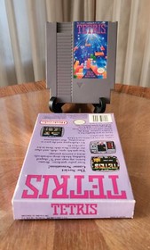 Vintage 1989 TETRIS Game w Box Nintendo NES REV-A Russian Building Block Puzzle
