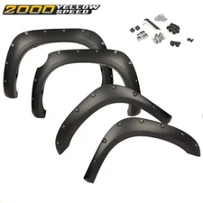Fit For 2007-2013 Toyota Tundra Pocket Rivet Style Fender Flares 4PCS