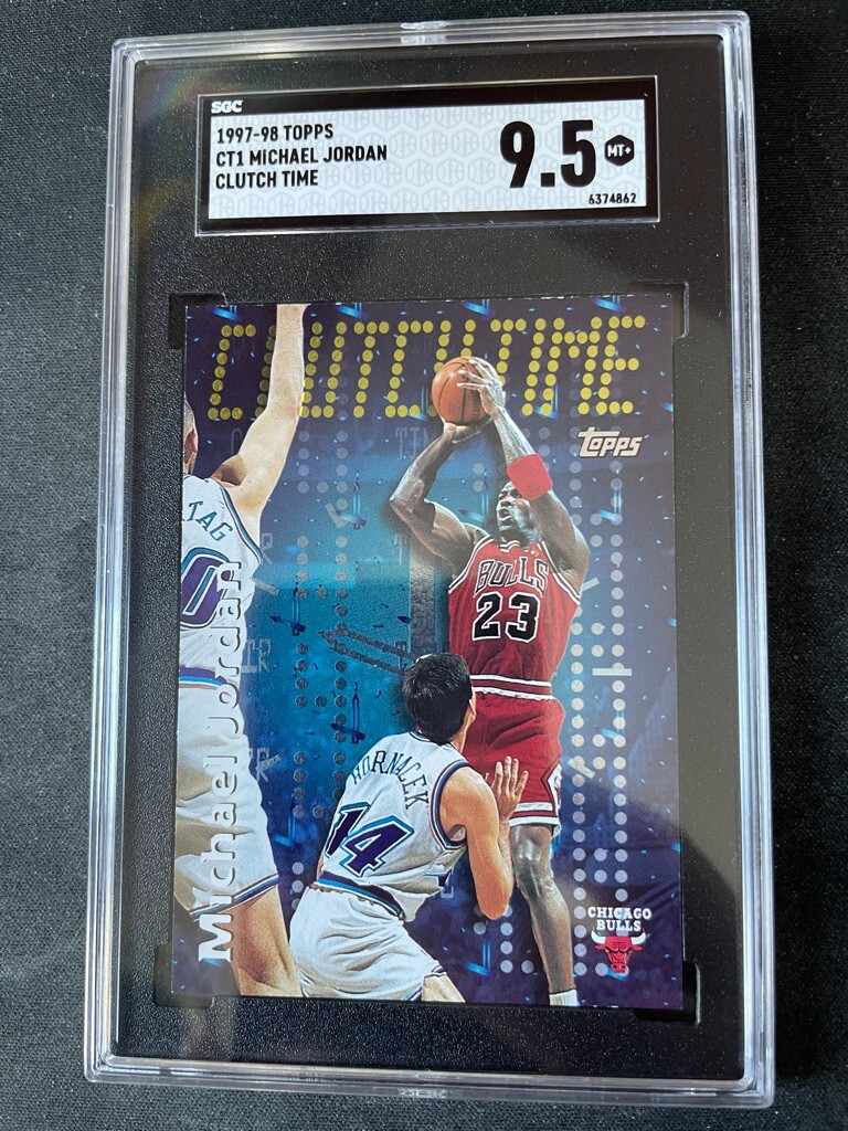1997-98 Topps Clutch Time #CT1 Michael Jordan Chicago Bulls HOF