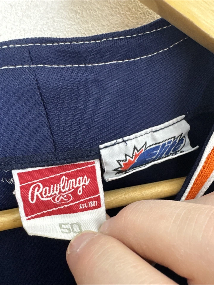 Camiseta deportiva de béisbol Edmonton Capitals Chris Little Sign para hombre 50 #40 GBL Golden League Foto 3 de 4