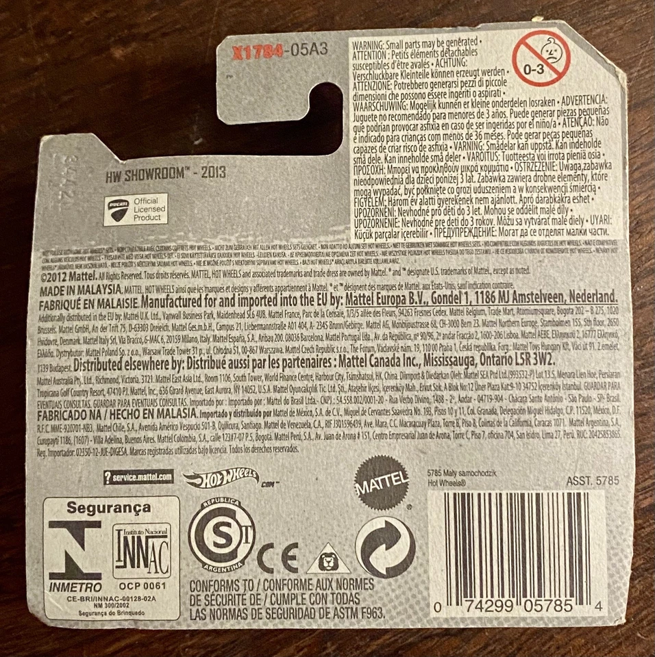 2013 Hot Wheels DUCATI 1098R Black Motorcycle HW Showroom #179 - Image 2 of 2