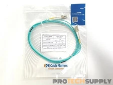 NEW Cable Matters 120007-2m-US 2m LC to LC OM3 Duplex Fiber Cable with WARRANTY