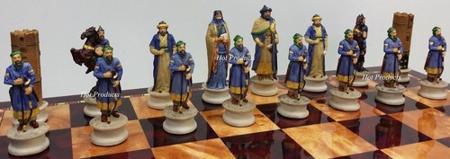 Medieval Times Crusades set chess men Arabians vs Christians Crusade NO Board - Picture 6 of 6