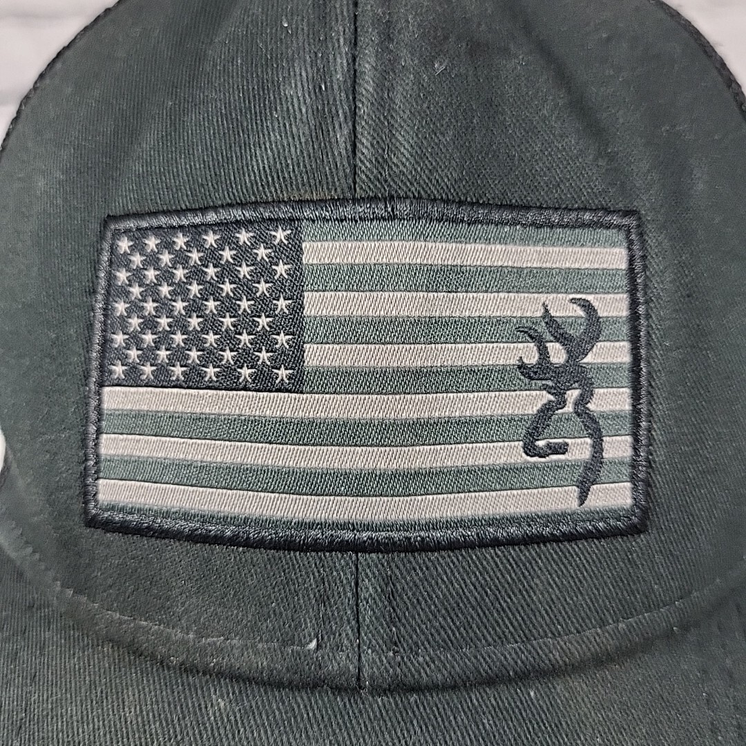 Browning Black Flag Patch Hat SnapBack Adjustable… - image 2