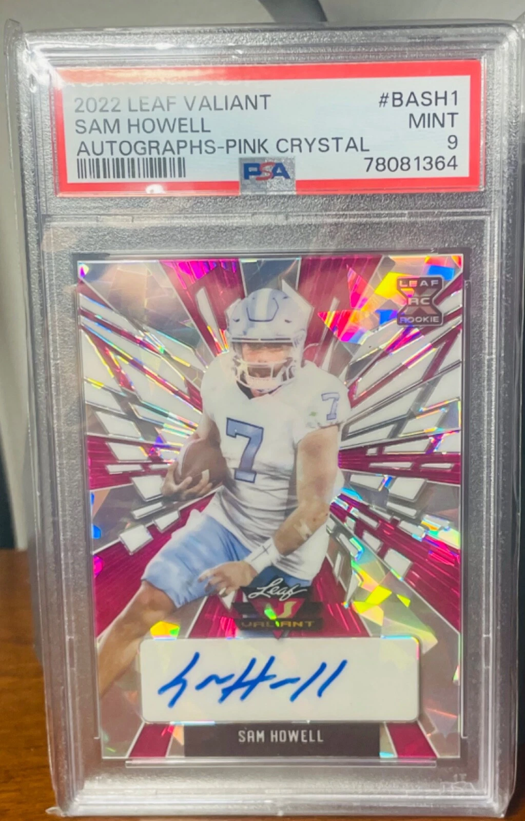 Sam Howell Leaf Valiant Autographs #BASH1 Pink Crystal