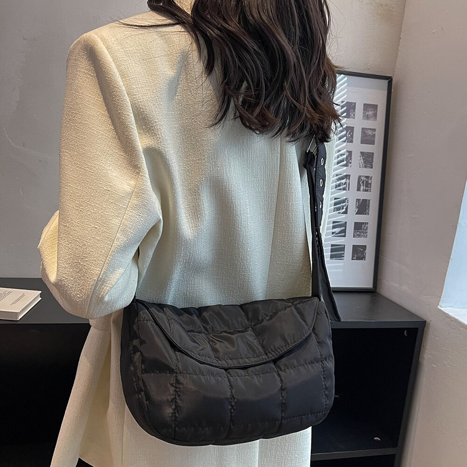 Cotton Crossbody Bags Flap Pocket Sling Hand Bag Lightweight for Travel