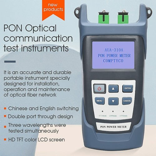 AUA-310A/U Handheld Fiber Optical PON Power Meter FTTX/ONT/OLT 1310/1490/1550nm - Picture 1 of 14