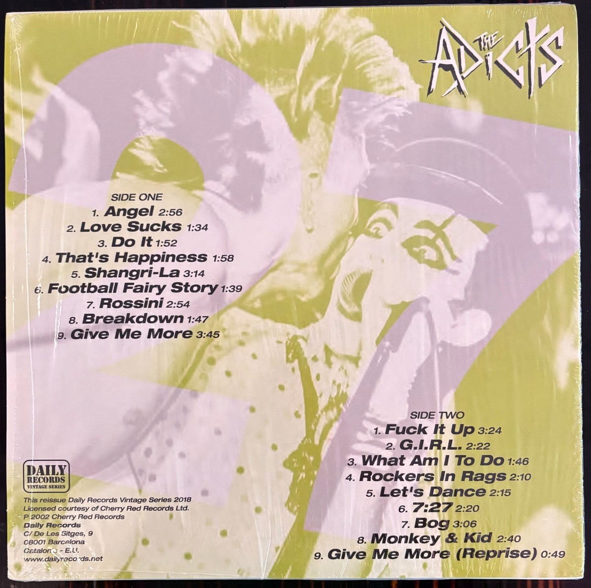 THE ADICTS Twenty Seven '18 PUNK ROCK In Shrink VG+ | eBay