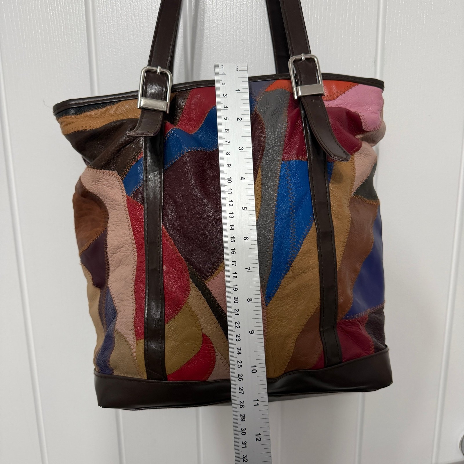 Unbranded Women's Multicoloured Patchwork Genuine… - image 2