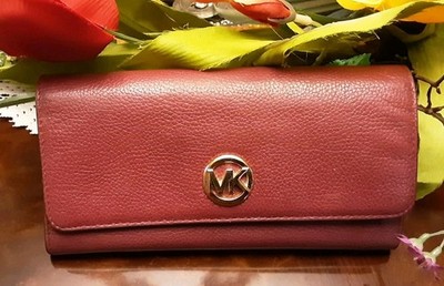MICHAEL KORS LILLIE LARGE PEBBLED LEATHER WALLET