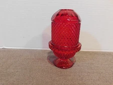 Vintage Red Diamond Cut Fairy Lamp