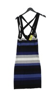 Karen Millen Women's Midi Dress XS Blue Viscose with Elastane, Nylon Bodycon
