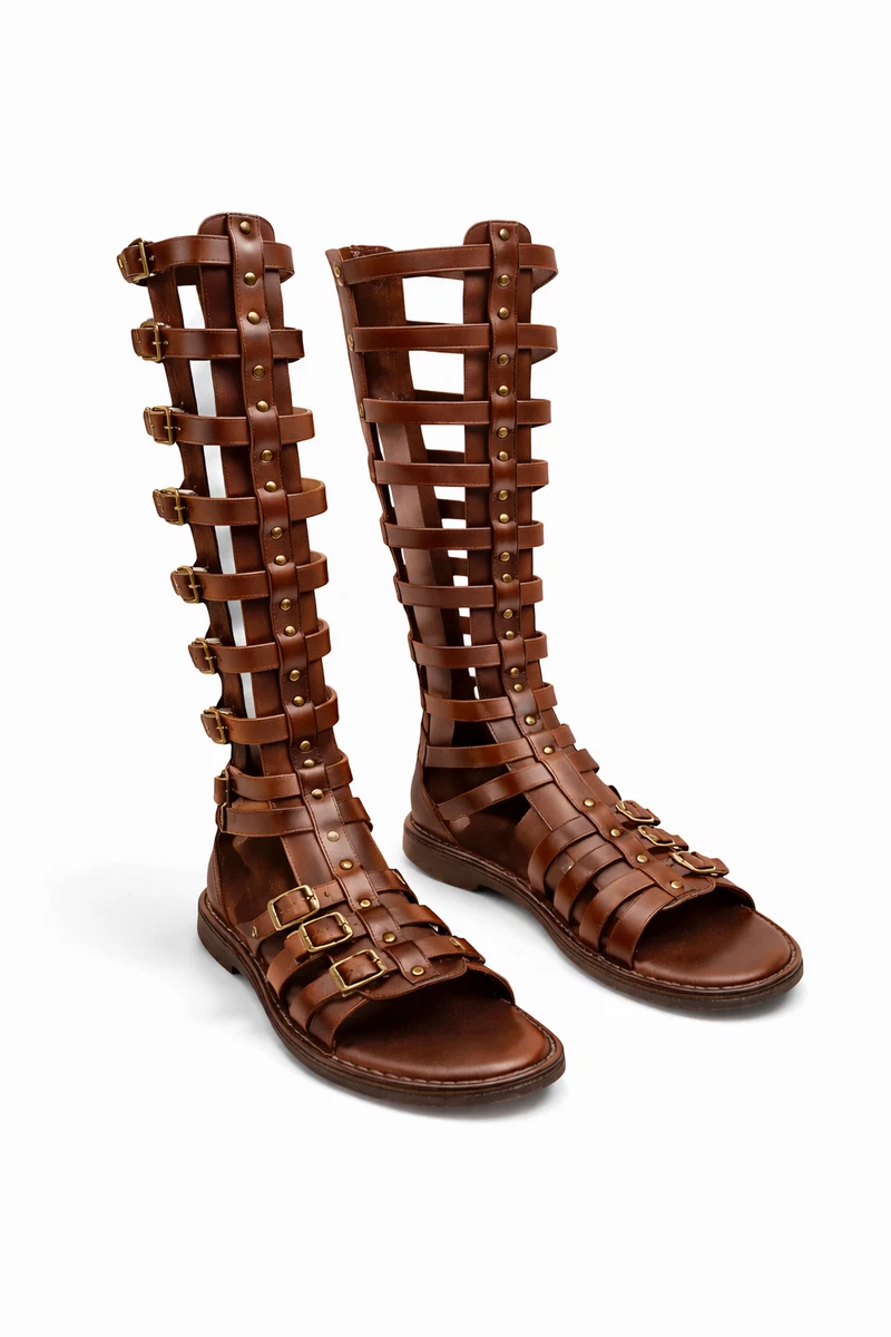Gallenkamp Vintage Gladiator Leather Sandals Mens Italy‎ Metal Roller Buckles Gallenkamp Vintage Gladiator Leather Sandals Mens Italy  main image 3