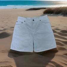 VINTAGE 1990s Red Tab Levi's 550 Relaxed Shorts White Sz 11 Made in USA