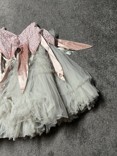 Kleid Gr S Prinzessin Tüll Ballerina Spitze rosa Larp weiß zweiteilig - Bild 7 von 9