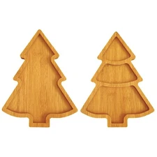 Christmas Serving Dishes Wooden Tree Display Christmas Charcuterie Board