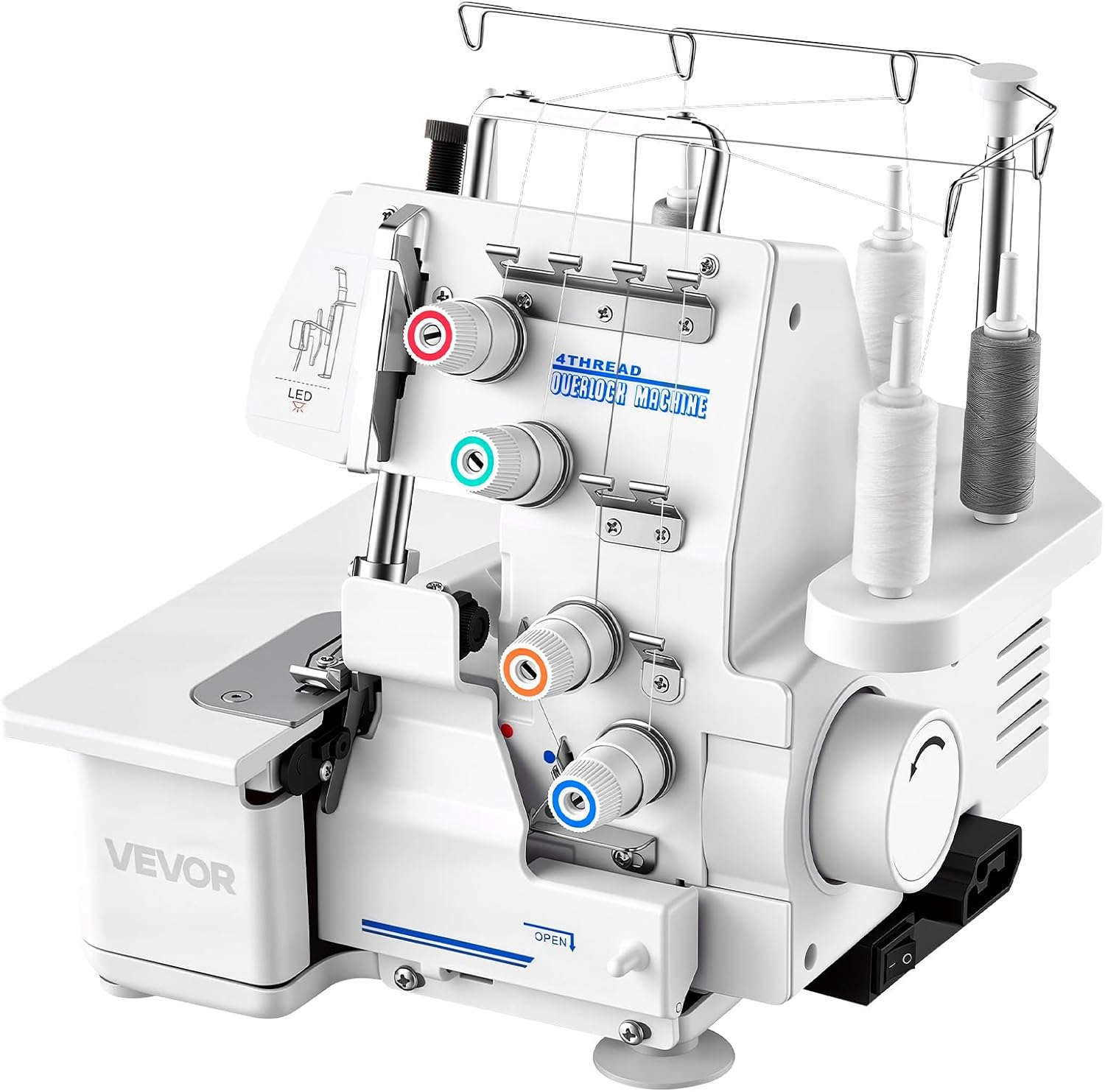 Serger Overlock Sewing Machine, 1250 Stitches per Minute, 3 and 4 ...